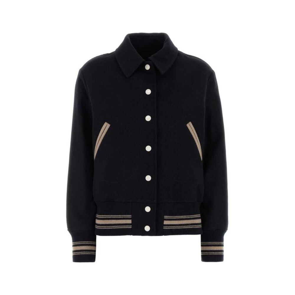 Golden Goose Deluxe Brand Women Black Wool Journey Bomber Jacket